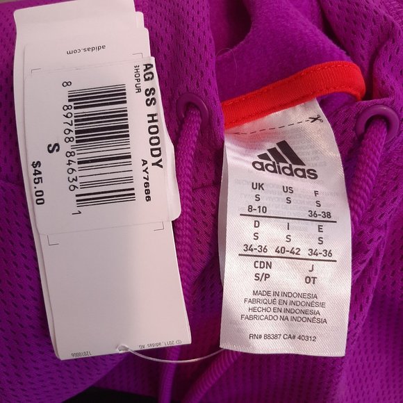 Adidas Short Sleeve AG Pullover Hoodie - Picture 9 of 9